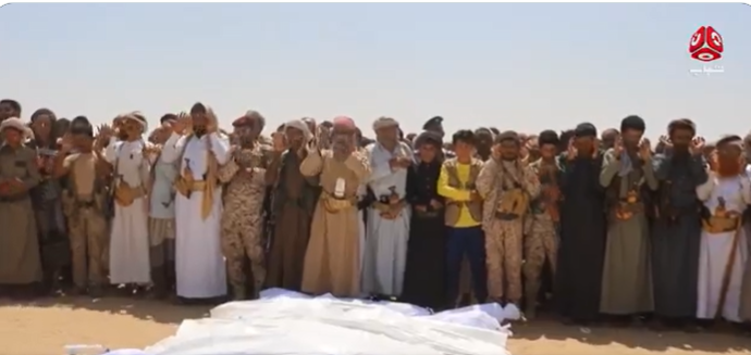 مأرب.. تشييع جثامين ثمانية شهداء من آل حميد نهم استشهدوا في معركة استعادة الجمهورية