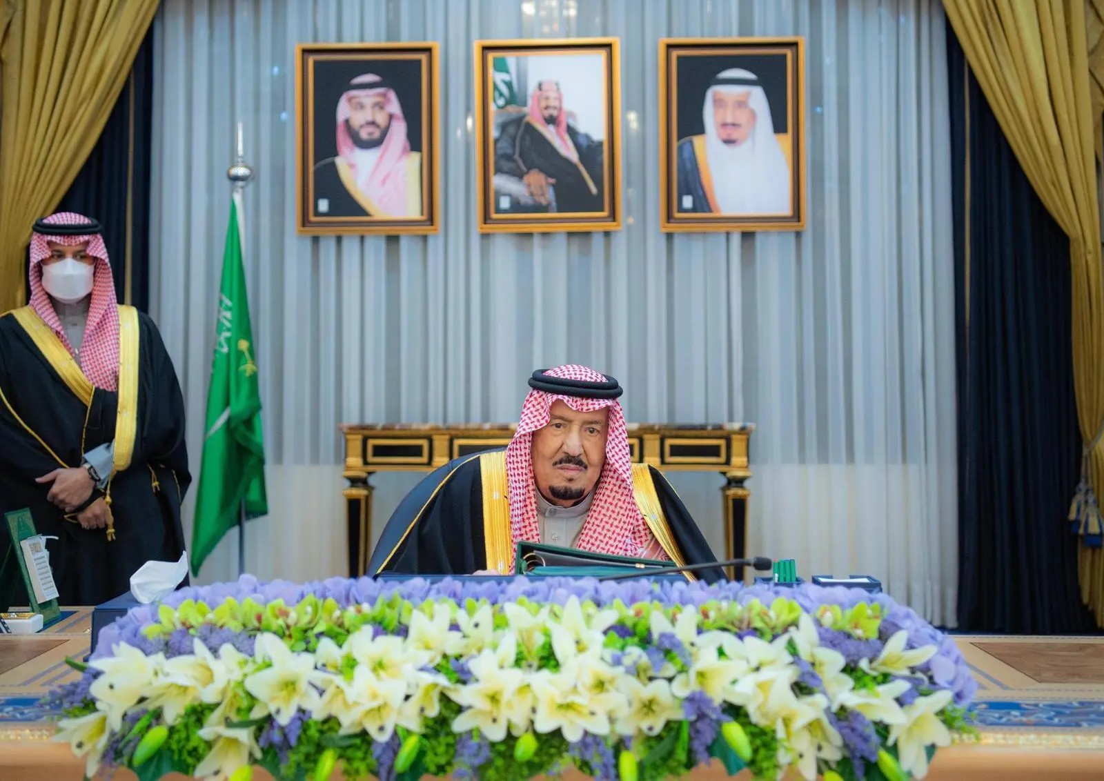 العاهل السعودي، سلمان بن عبد العزيز خلال ترأسه مجلس الوزراء الثلاثاء 30ديسمبر 2025 (واس)